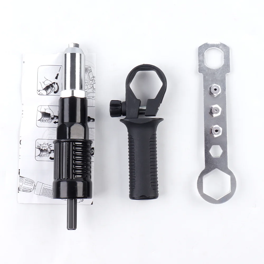 2.4-4.8 MM Effort-less Electric Rivet Gun Adapter Kit High Efficiency Cordless Home Riveting Nut Machine Tool For Electric Drill