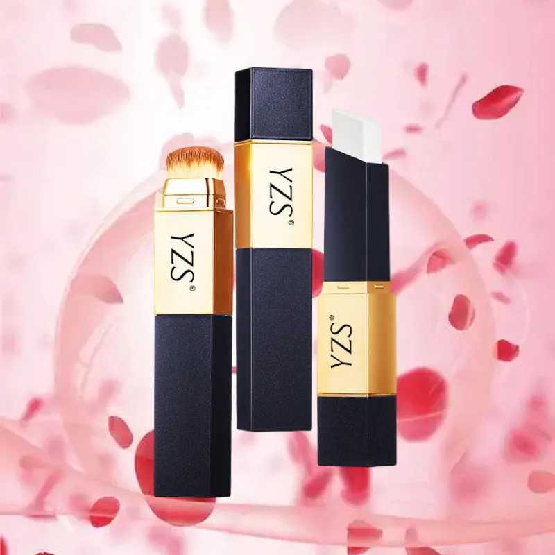 YZS-palo corrector Facial con cepillo, base cambiante con temperatura de doble cabeza, brillo, hidratante, maquillaje para cubrir el acné
