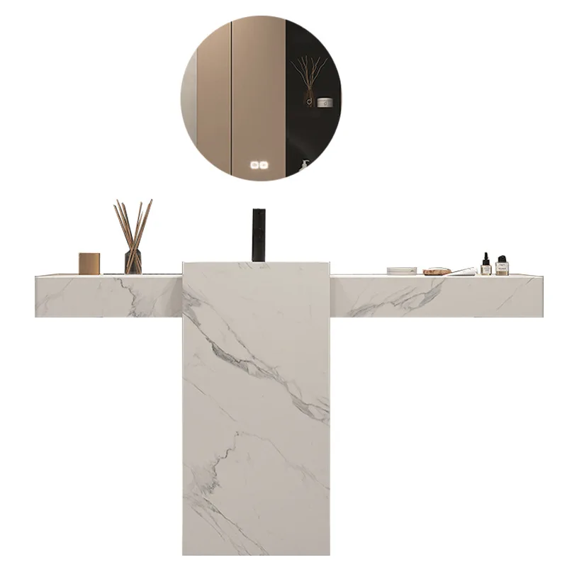 Slate column basin Integrated washbasin Pillar washbasin Outdoor marble sink Extended bathroom