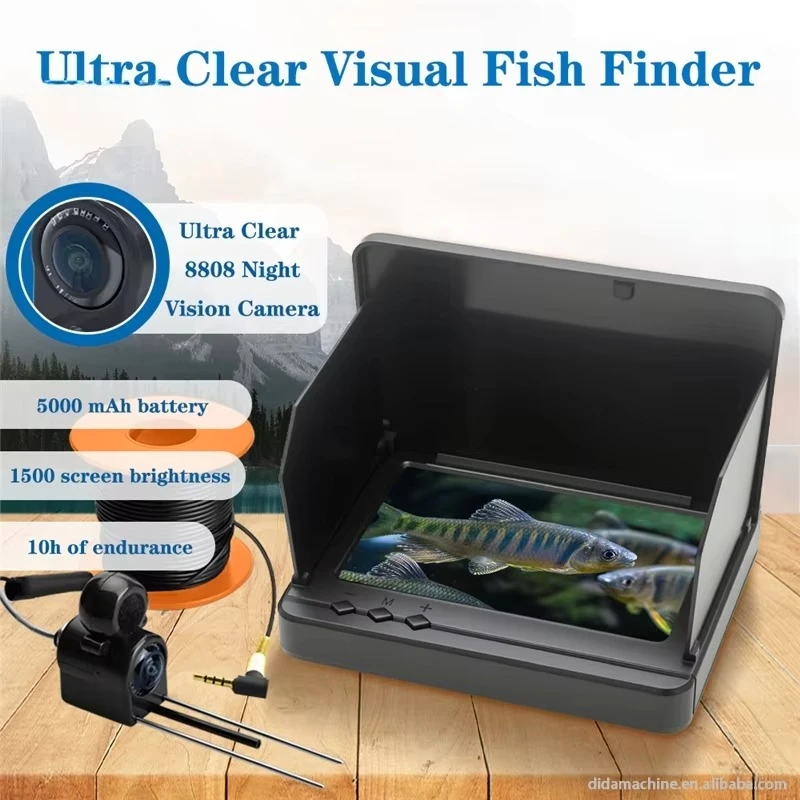 Rechargeable  4.3 Inch Color Screen with Underwater    15-50 Meter Line Ice Fishing Equipment