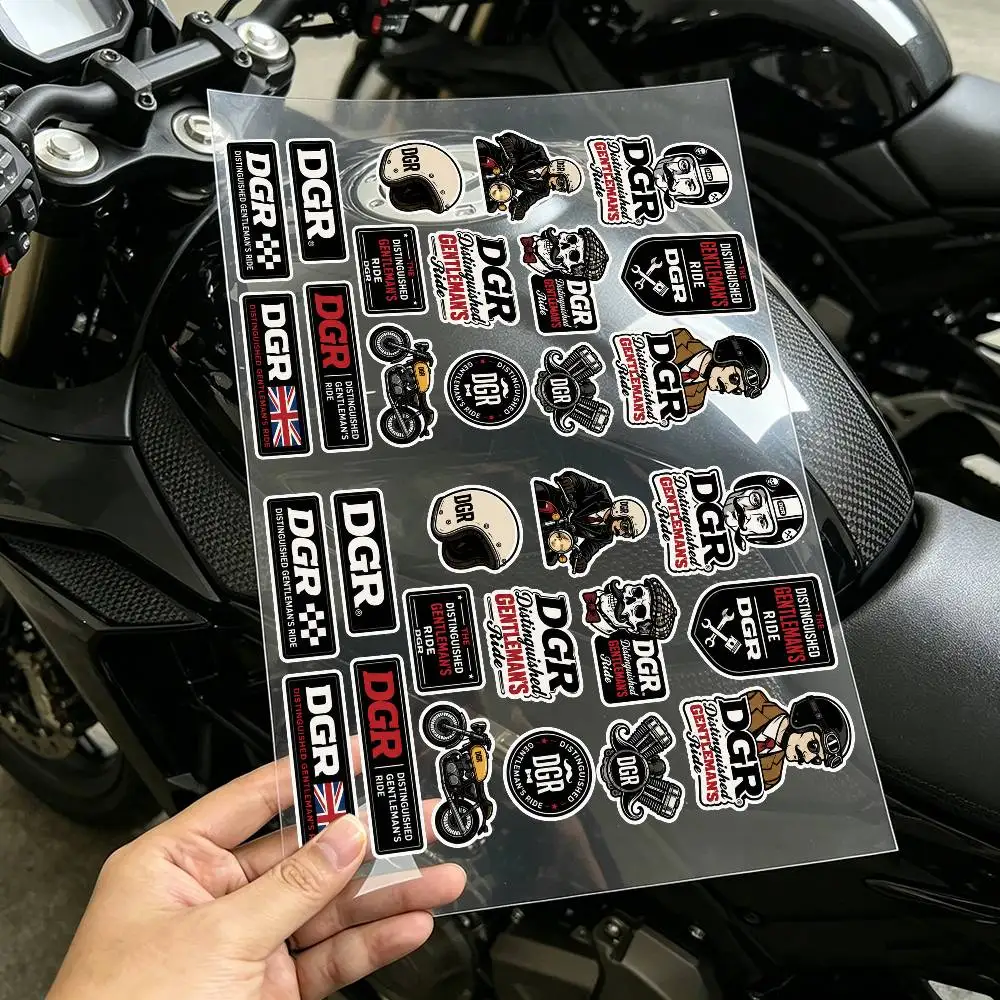 The Distinguished Gentlemans Ride DGR Multi Scene Reflective Scratch Cover Stickers Fit Auto Motorcycle Helmet Refrigerator - view 5