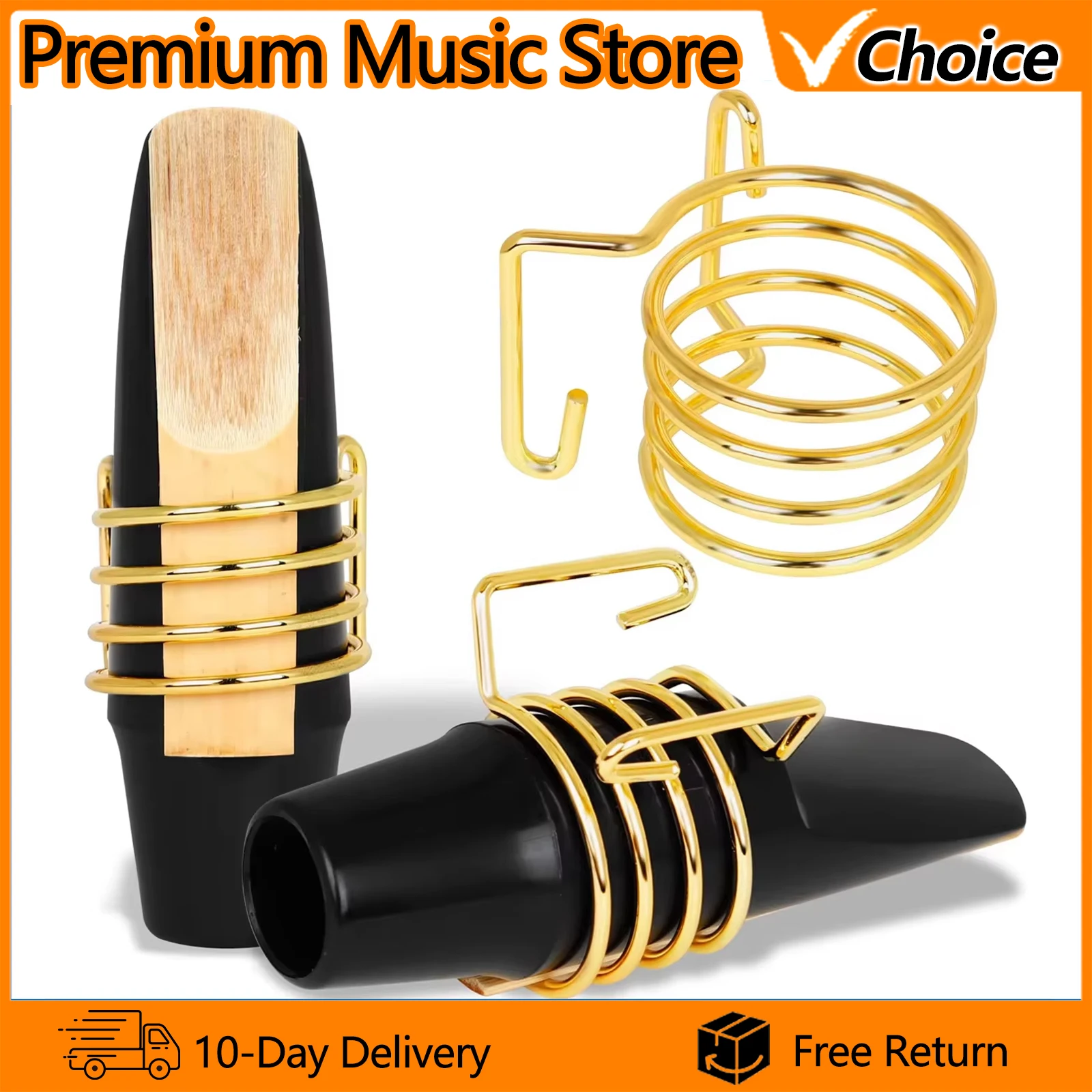 IRIN Alto Saxophone Mouthpiece Clamp Reed Fastener Clip Sax Sprung Ligature Headjoint Adjustable Woodwind Instrument Accessorie