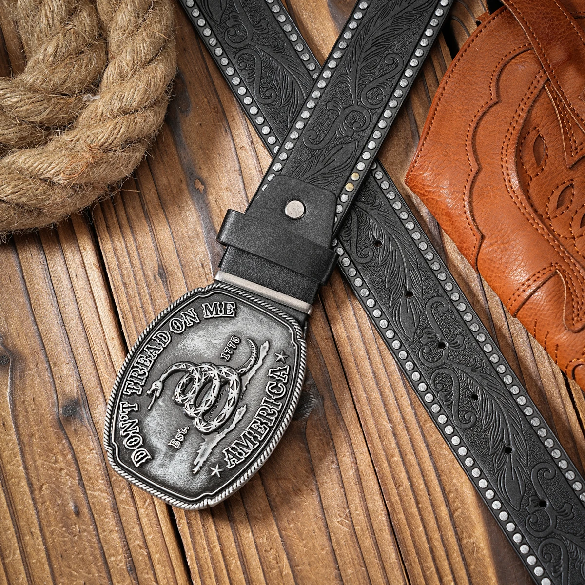 Vintage trifft Mode! Legierungsgürtel mit Schnalle aus PU-Leder, Geeignet für Männer und Frauen, für einen Personalisierten Western-Stil – Detail 8
