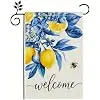 Garden Flag 12x18 Inch, Welcome Lemon Floral Yard Flag Double Sided Outdoor Decorative Flag for Lawn Patio Porch, Farmhouse  jjp