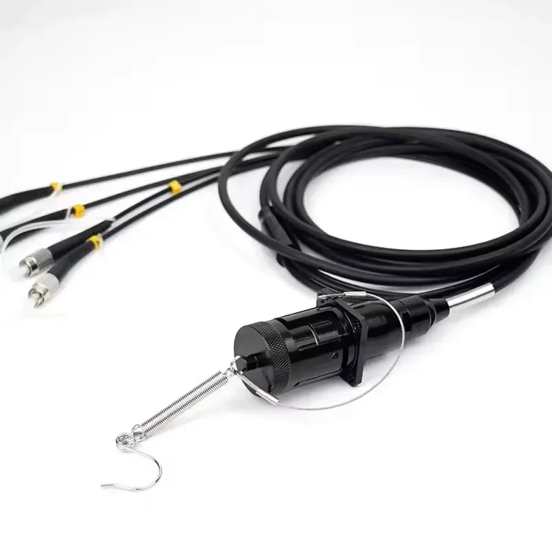for ABCCABLS 4 Channel LC Fiber Aviation Male Connector Single Mode 4 Core Jumper Heavy Duty Stage Cable Reinforced Jacket