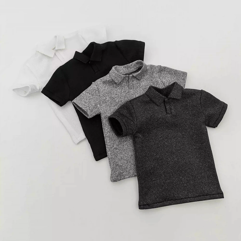 1/6 Scale Male Soldier Fashion Short Sleeves polo Shirt for 12in Action Figure Body Model Toys