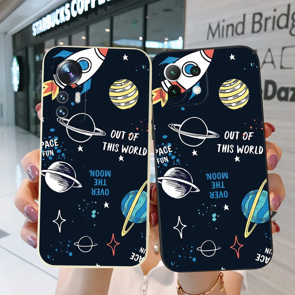 Case For Xiaomi redmi 9T PRO Note 9 9s Pro max 10 lite POCO M2 pro 4G 5G Phone Cover Soft Silicon space rocket universe