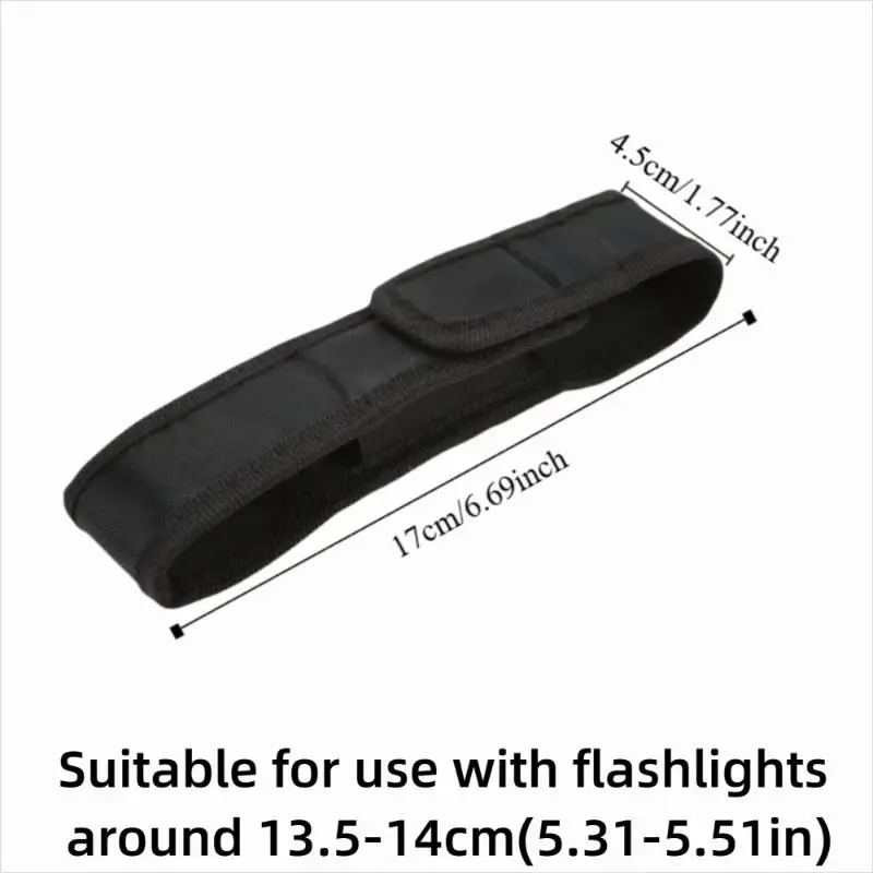 17cm Nylon Flashlight Holder Case Protective Storage Bag Portable Outdoor Hiking Gear Accessory