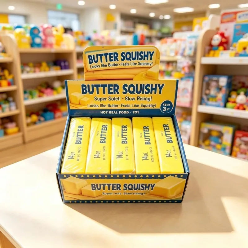 24cm Oversized Butter Squishy Toy Milky Fragrance Wet Soft Slow Rising Fidget Toy Stress Relief Gift for Adults Kids Squishy