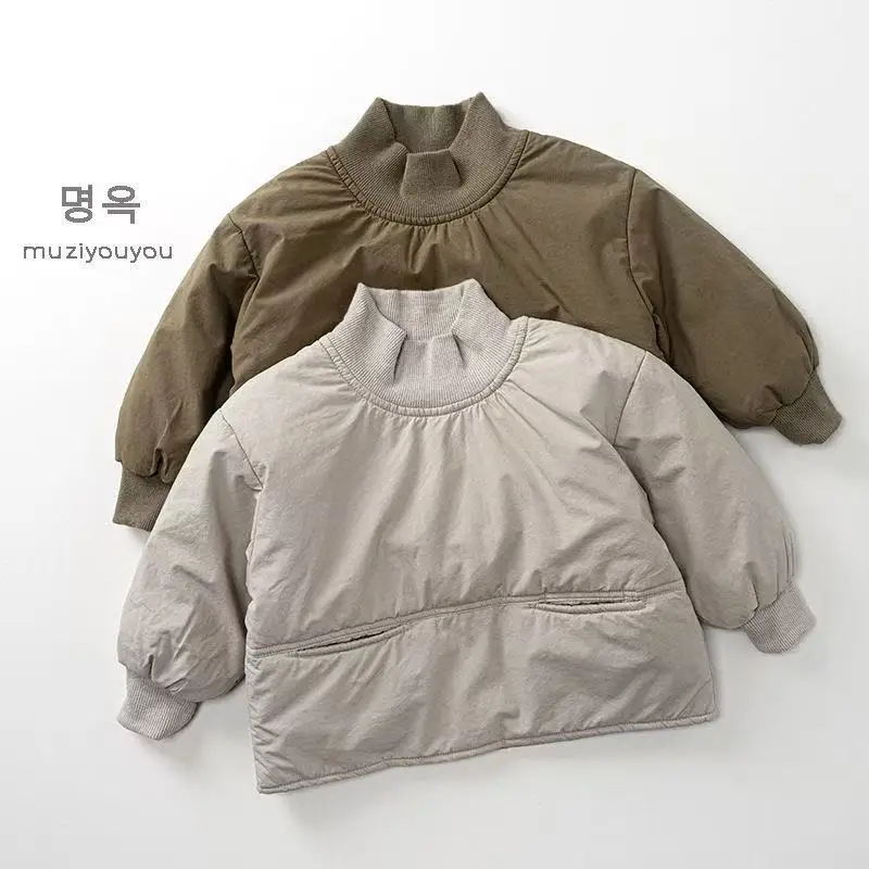 

Children's Thin Cotton Tops Winter New Boys Girl Baby Korean Version Light Cotton Clothing Japanese Children's Clothing