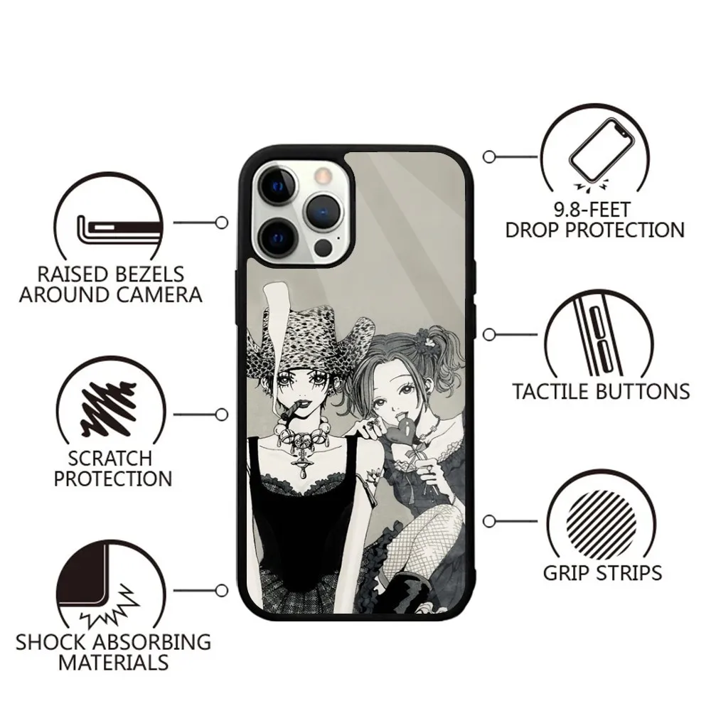 Anime NaNa Osaki Phone Case For iPhone 16,15,14,13,12,11,Plus,Pro,Max,Mini Magsafe Magnetic Wireless Charging