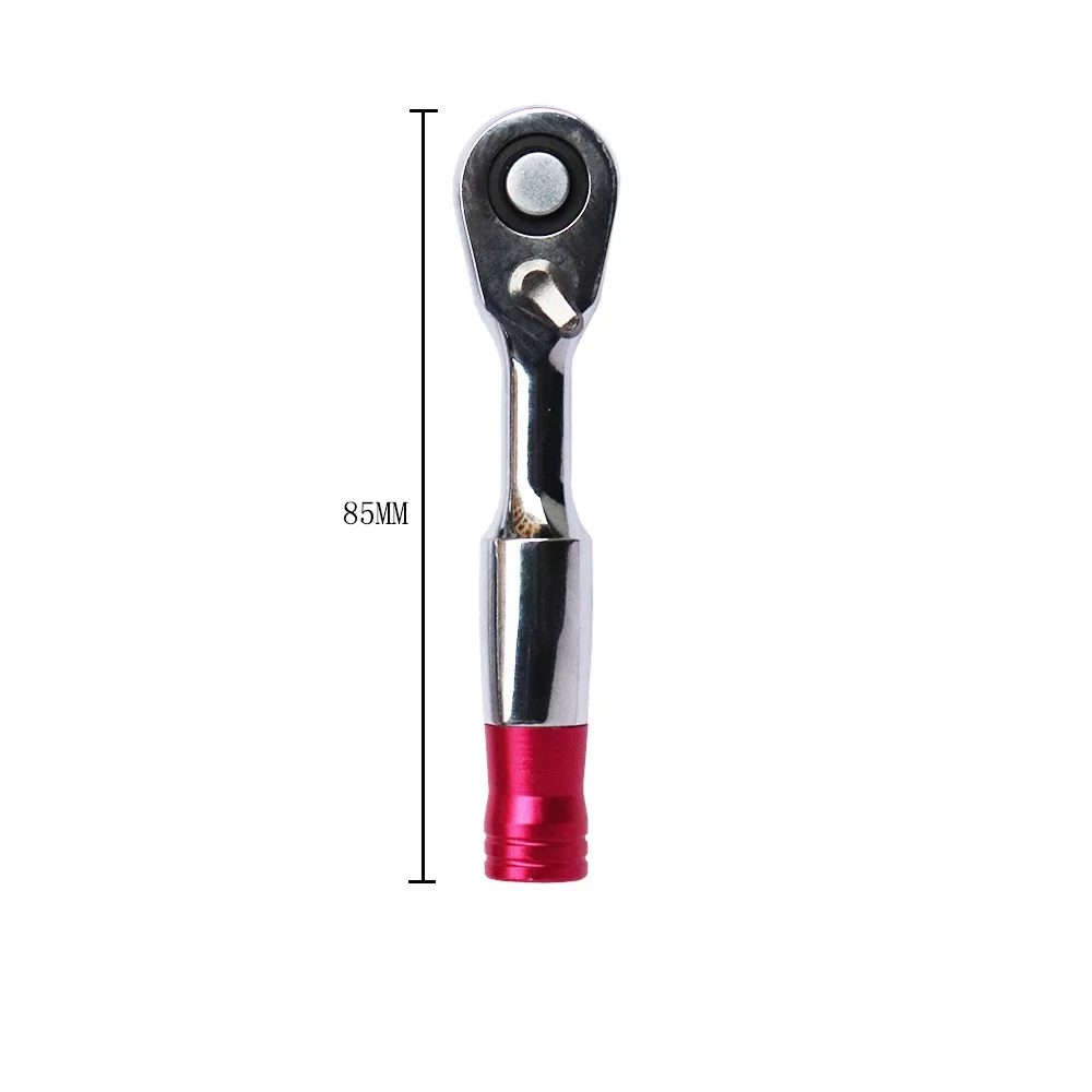 85mm Length 1/4 Inch Mini Torque Rachet Wrench With Socket End DIY Home Repair Tools