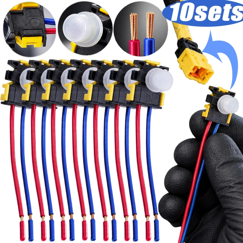 Universal Airbag Simulator Resistor Yellow-Black Connector Car Airbag Decoder Resistor Copper Cables Plastic Metal Wire Length