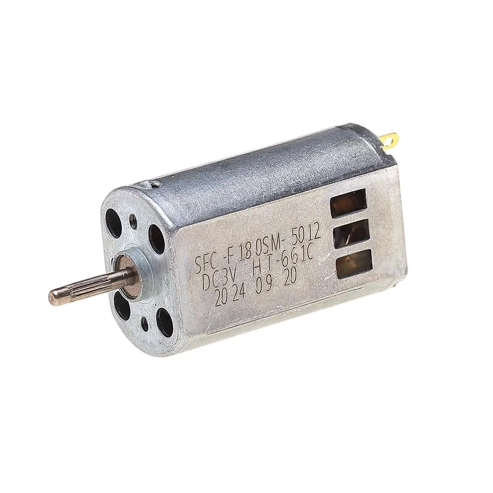 180 Model Electric Motor with Carbon Brushes and Flat Heat Dissipation Holes 3V-3.7V. DC Motor with Metal Rear Cover