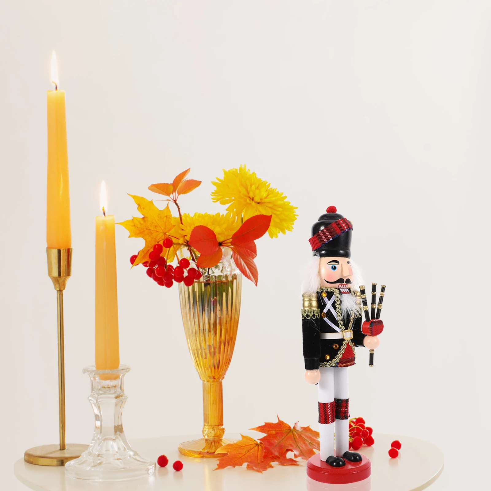 

Wooden Nutcracker Christmas Decoration Xmas Holiday Home Decor Mantel Shelf Table Display Unique Traditional Craft Fairy-Tale