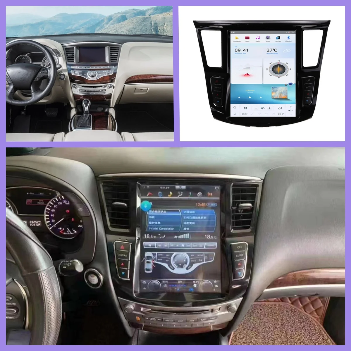 N 256gb Radio For Infiniti QX60 JX35 2014-2019 Android 15 Touch Screen Car Navi Multimedia Player Wireless Carplay Tape Recorder
