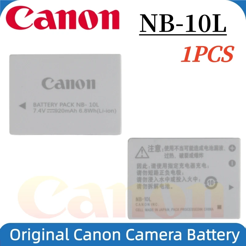 Original 920mAh 7.4V NB-10L NB10L NB 10L Battery for Canon G1X G15 G16 SX40HS SX50HS SX60HS SX40 Camera Batteria