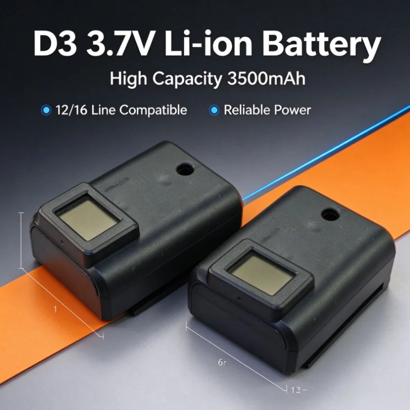 High Capacity D3 3.7V 3500mAh Rechargeable Lithium Spare Battery Compatible with LPega 3D 4D Laser Level