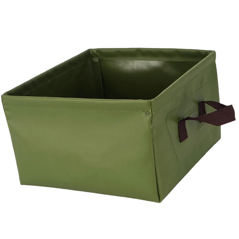 1 قطعة دلو ماء قابل للطي محمول خفيف الوزن دلو صيد الجيش الأخضر للتخييم في الهواء الطلق تسلق الجبال السفر المياه #4