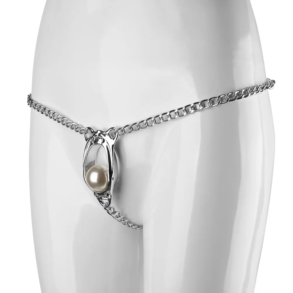 BDSM Partner Flirt Toys, Pearl Metal Chastity Locks, Couple Sex Toys, Adjustable Panties Sex Toys, Adult Sex Toys_voghion.com