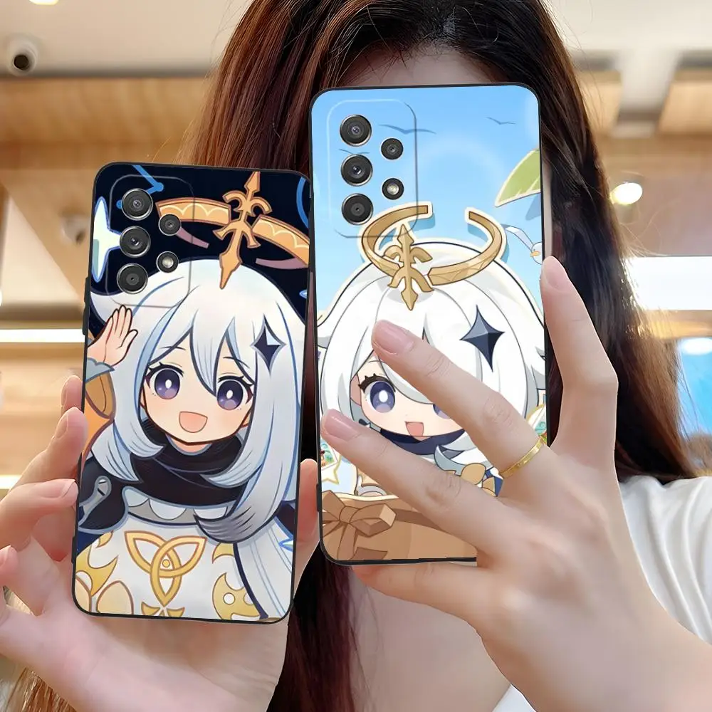 

Game GI Paimon Matte TPU Mobile Phone Case for Samsung Galaxy M55 54 42 35 34 33 32 23 22 15 14 13 12 F55 5G Colorful Cover