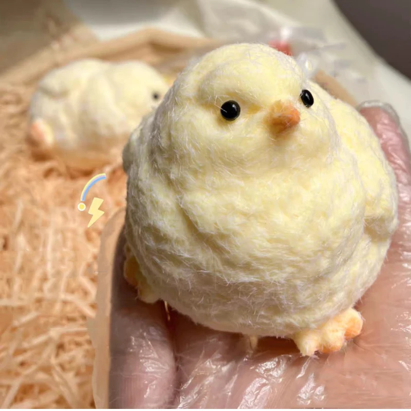 

Squishy Chicken Kawaii Handmade Silicone Soft Flocked Yellow Chicken Seal Soft Chicken Kids Birthday Gift Toy Cute Squishy Chick