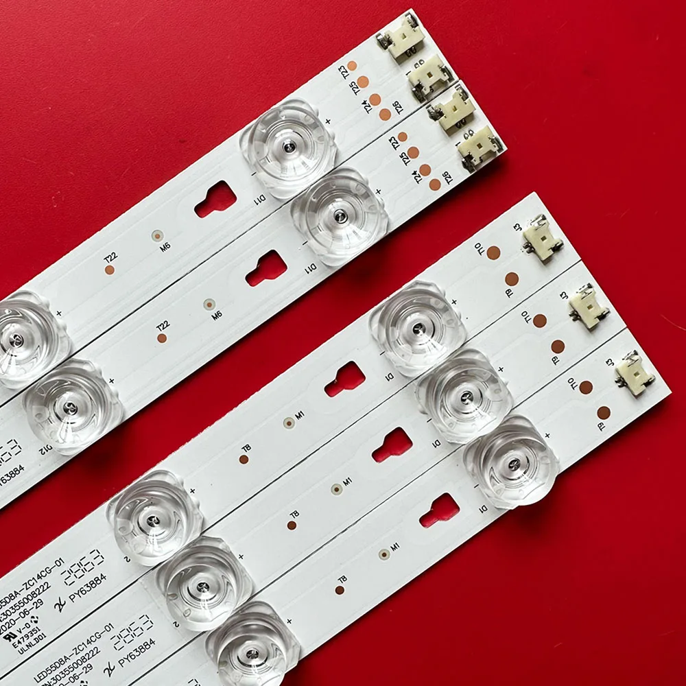 14PCS NEW LED Backlight Strips for G55Y LED55D8A-ZC14CG-01 LED55D8C-01 LED55D8D-01(C) LS55H610N