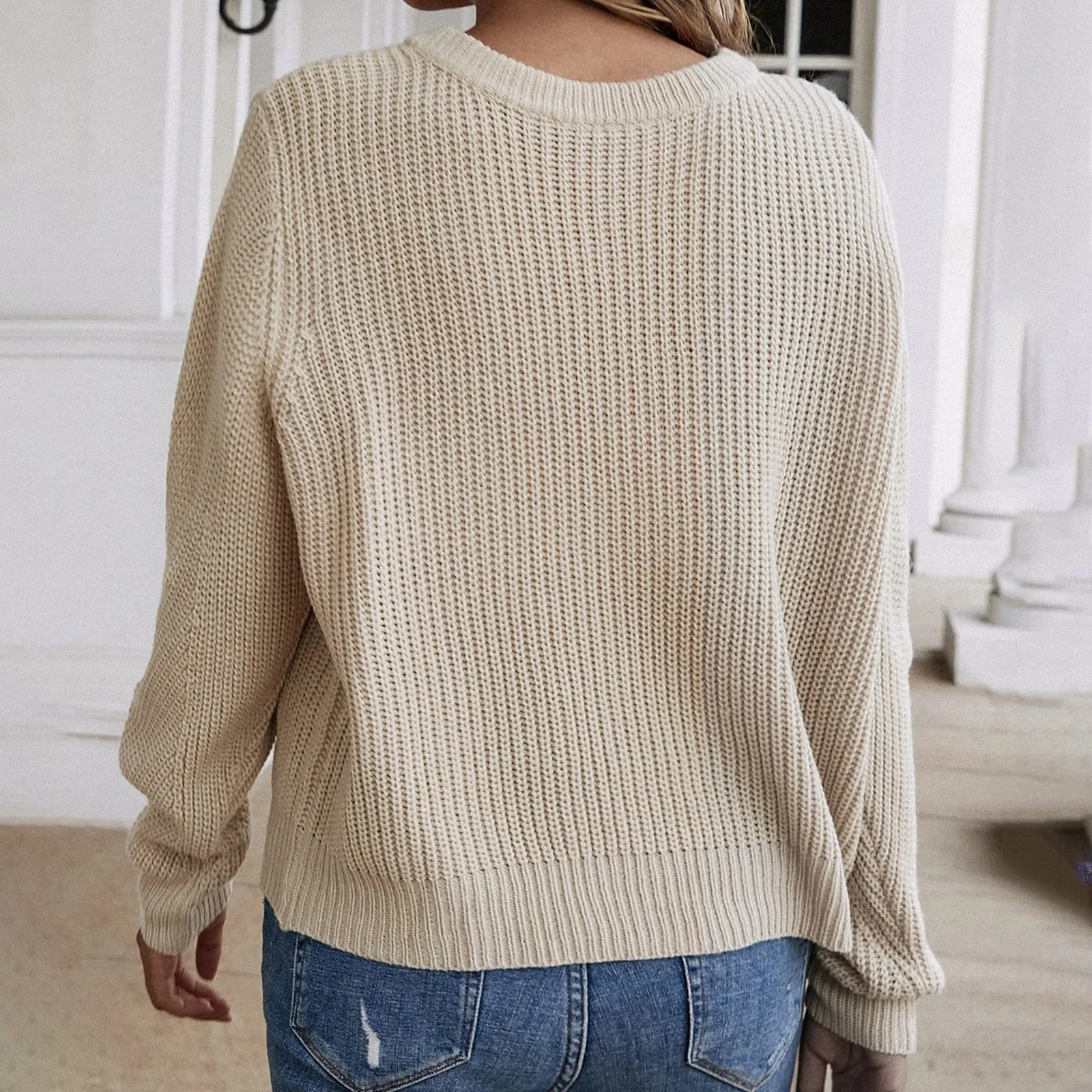 Autumn New Women's Cardigan Cashmere Knitted Sweater Stylish Long Sleeve Solid Color Cardigan Tops Loose Casual Coat 2024