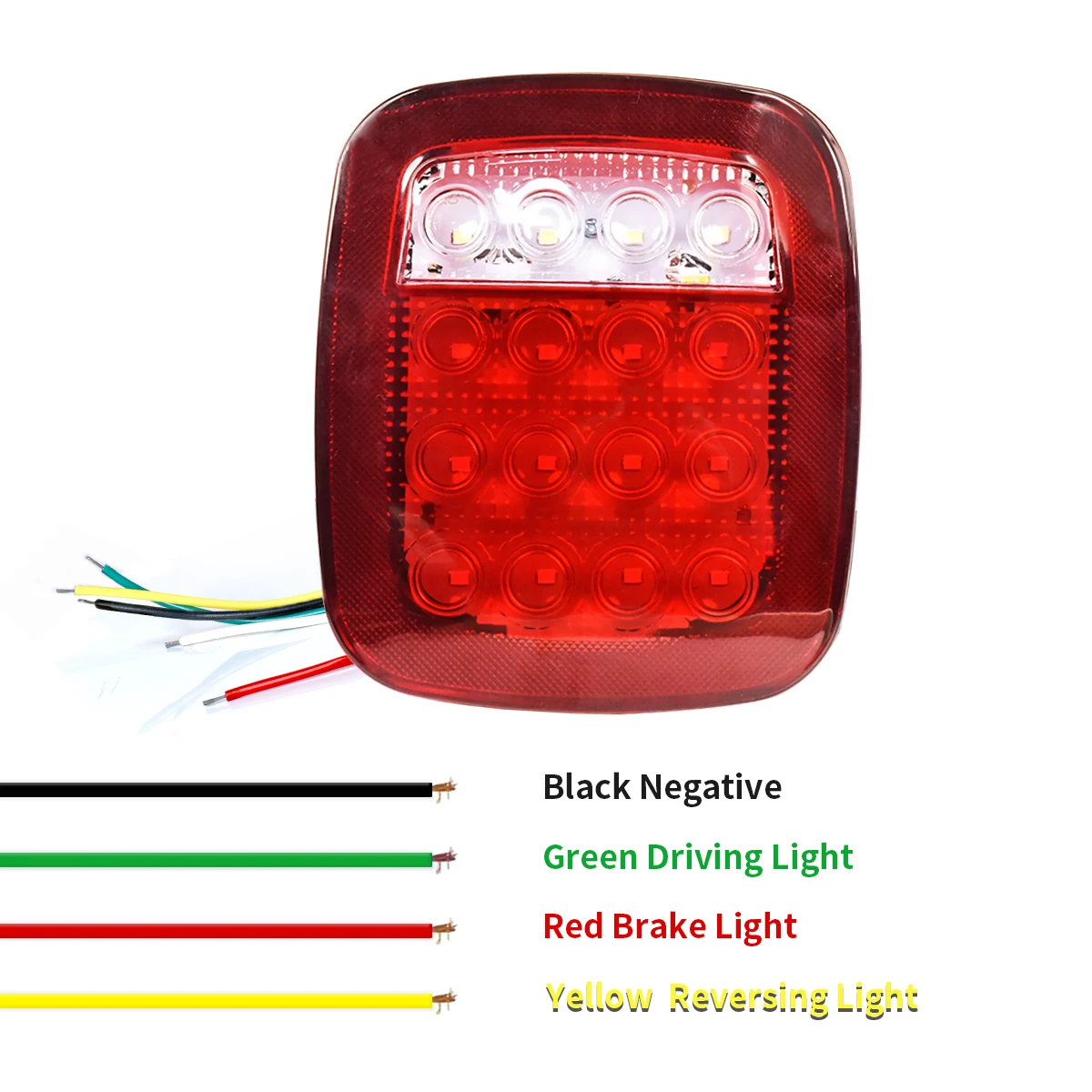 2 قطعة LED الذيل 12 فولت/24 فولت مصباح خلفي متعدد الوظائف (الفرامل عكس الضباب الخفيف 3 في 1) للشاحنة/SUV/المقطورة