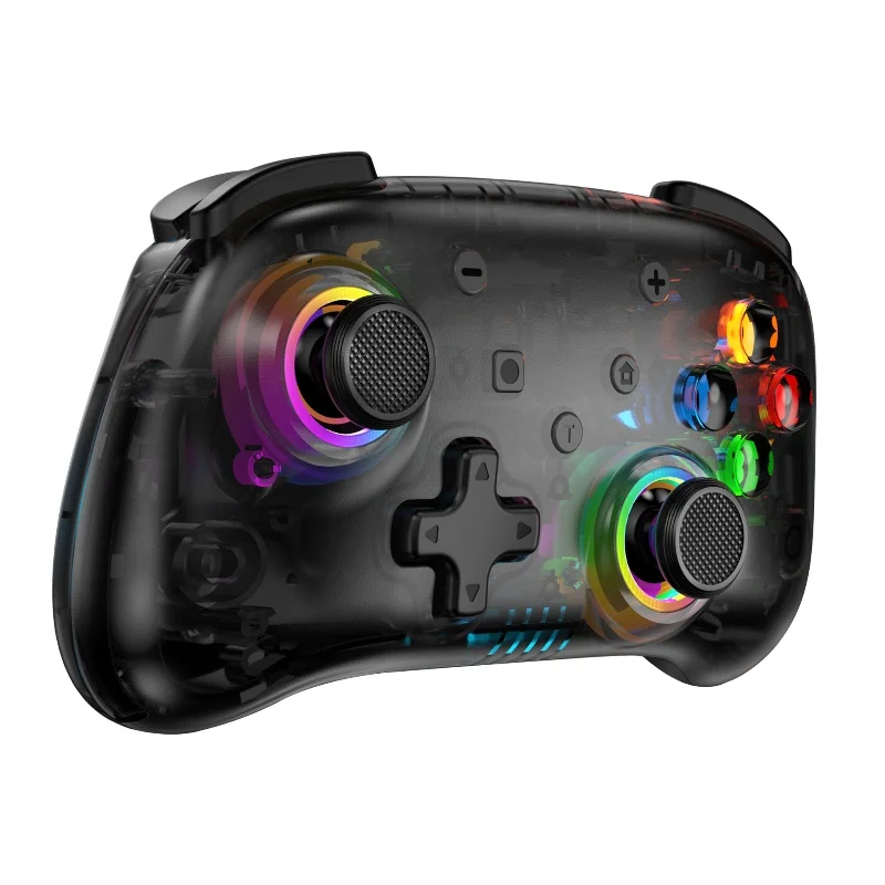 Linyuvo Wireless Controller With Metal Joystick Crystal Button Bluetooth Link Switch Proswitch Oled Light Controller Celeste