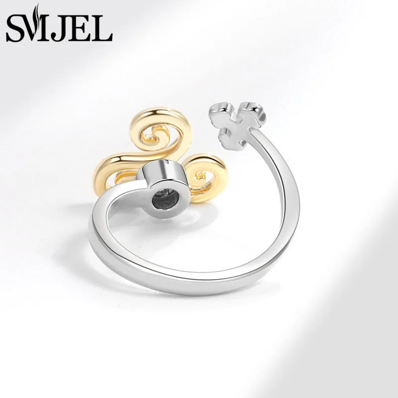 New Sunflower Anxiety Ring Fidget Spinner Rings for Women Cute Butterfly Hummingbird Charms Finger Ring Anti Stress Rotate Gifts