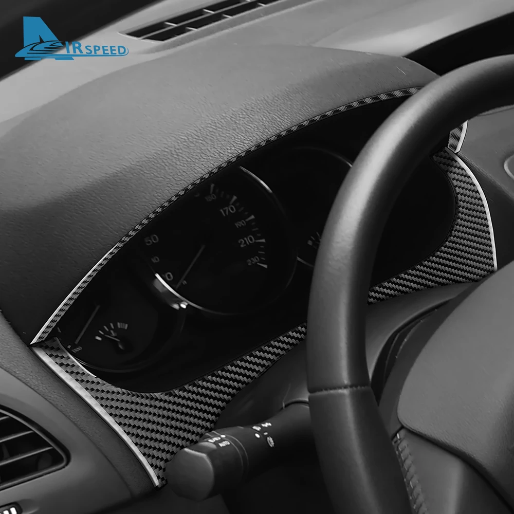 Real Soft Carbon Fiber Sticker For Renault Fluence Megane 3 RS 2009 2010 2011 2012 2013 2014 2015 LHD RHD lnstrument Accessories