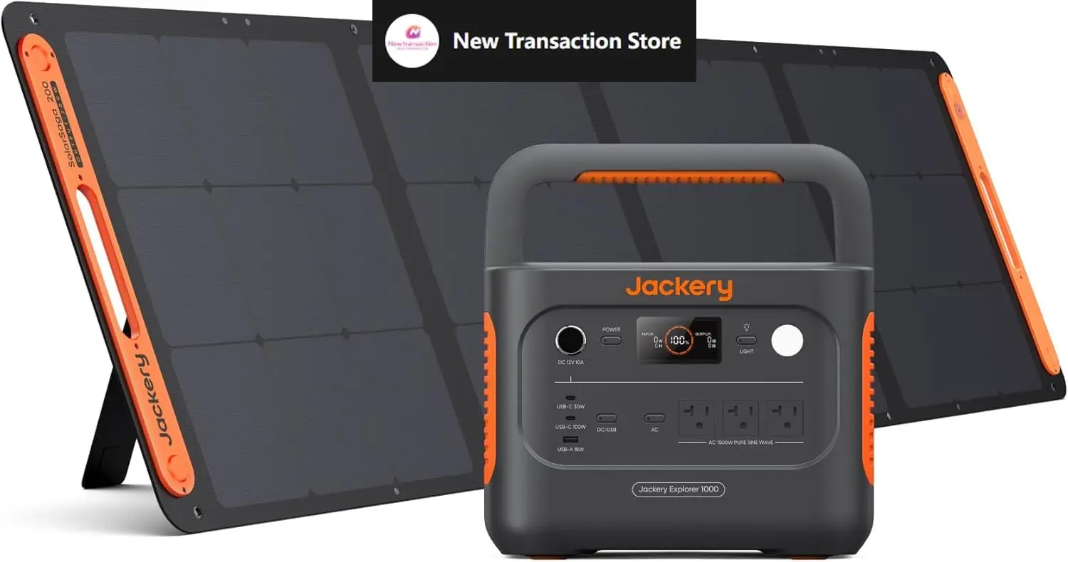 

Solar Generator 1000 v2 with 200W Solar Panel(2024 New),1070Wh Portable Power Station LiFePO4 Battery
