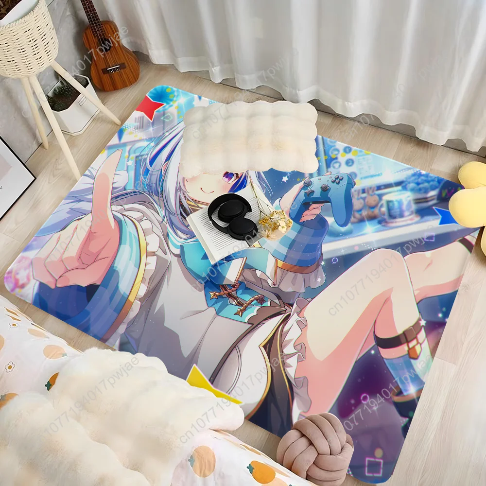 Hololive Amane Kanata Floor Mat Retro Multiple Choice Living Room Kitchen Rug Non-Slip Modern Home Decor