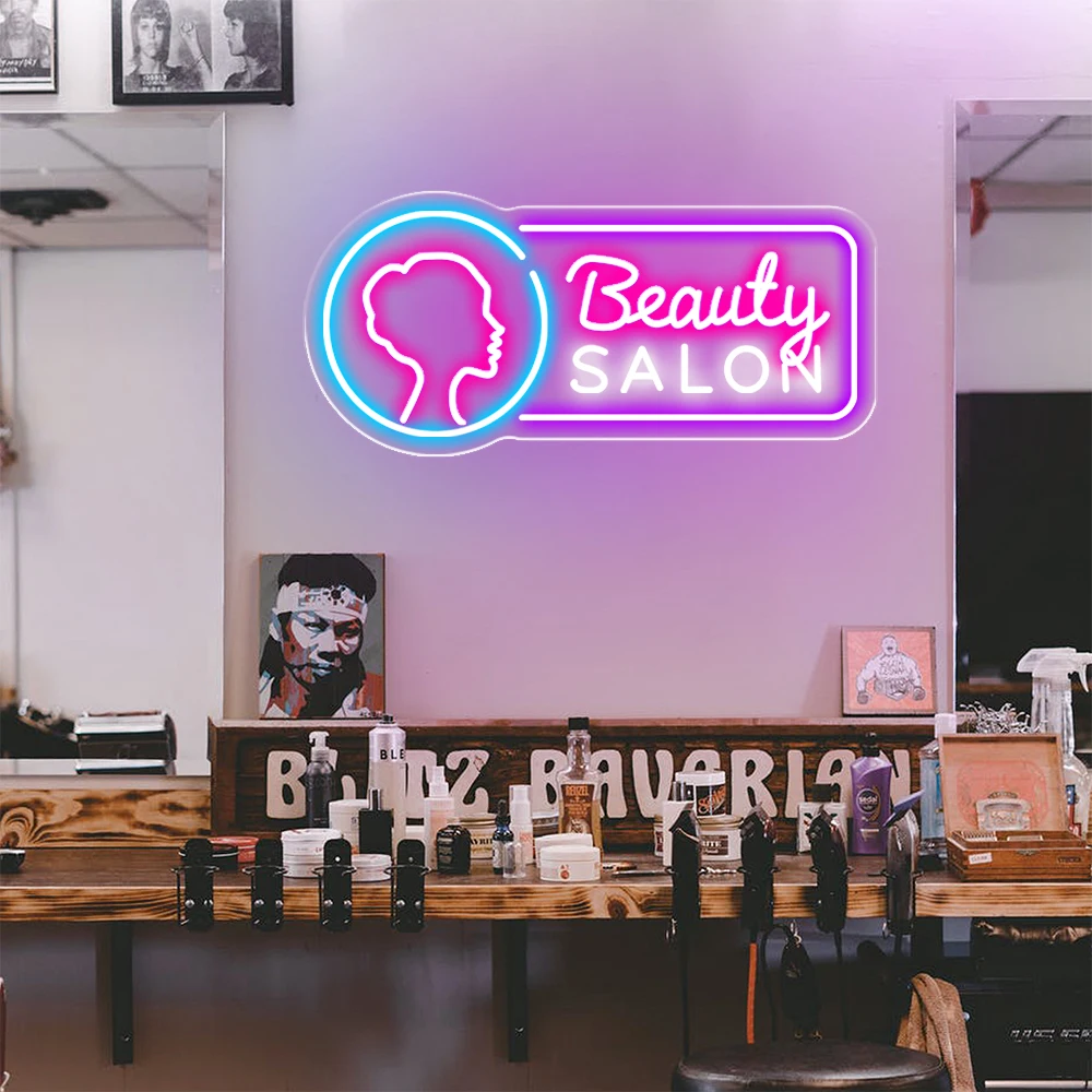 

Beauty Shop Neon Sign Baber Shop Beauty Salon Led Light Signs Hairdresser Lighting Logo Gift for Shop Own