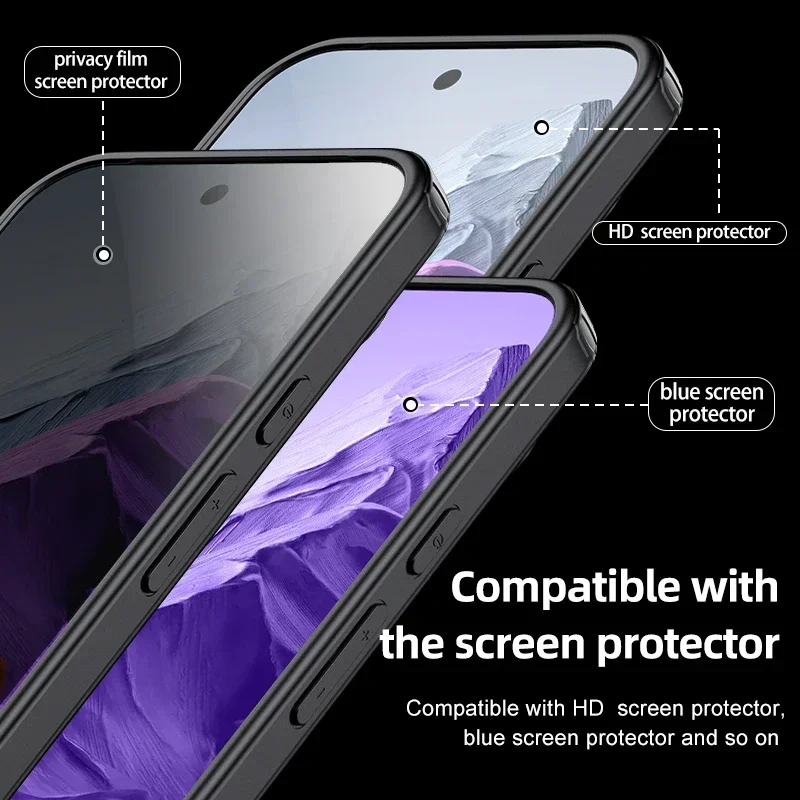 لجوجل بكسل 8 7A 9 10 برو XL المغناطيسي لينة حافة جراب هاتف شحن لاسلكي للصدمات ماتي PC الغطاء الخلفي حالات