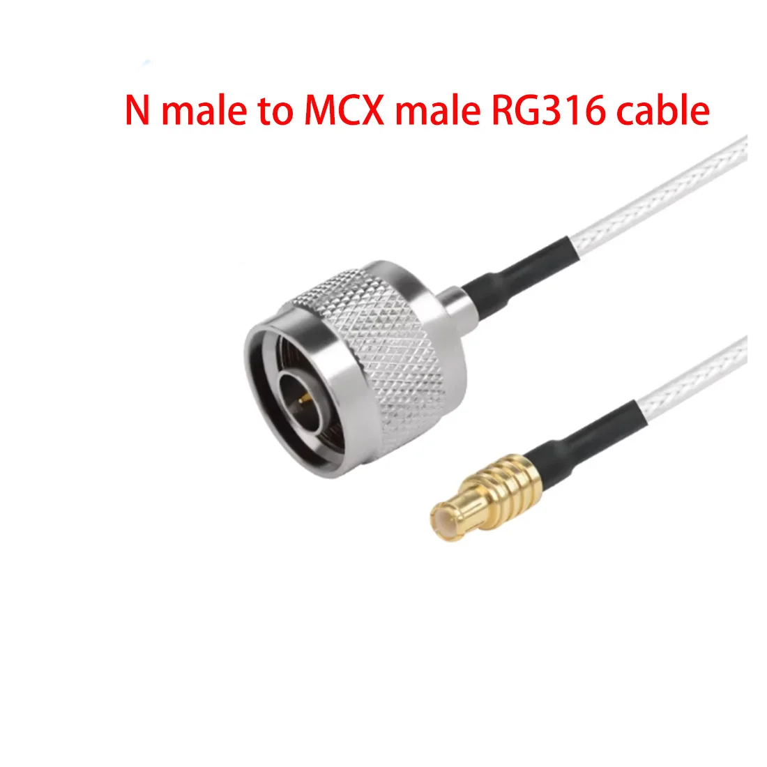 N Type Male Female Nut Panel to MCX Plug Jack Straight Right Angle RG316 Cable Silver Color 15cm/30cm/50cm/100cm NEW for WIFI