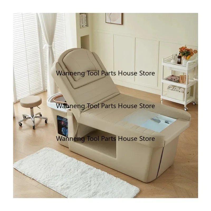 

electric spa bed with adjustable functions, modern design head spa and foot suitable for hotel use massage bed