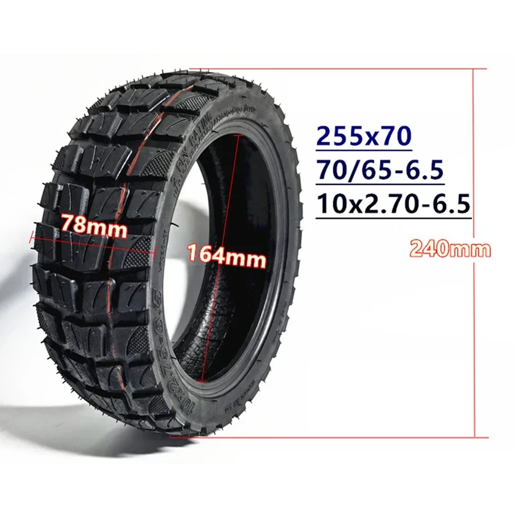 10inch 10x2.75-6.5 Electric Scooter Tyre 70/65-6.5 Tubeless Off-road Tire 255x70 Wearproof Replace Off-road Tires Scooter Parts