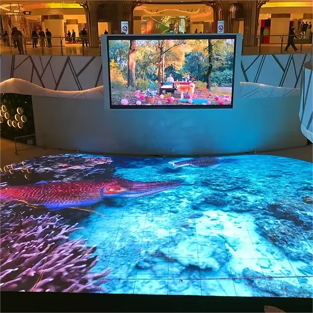 Human-Screen InteractionFloor Standing Led Display Screen Panels Interactive Or Non-interactive Customizable Size Showroom Led