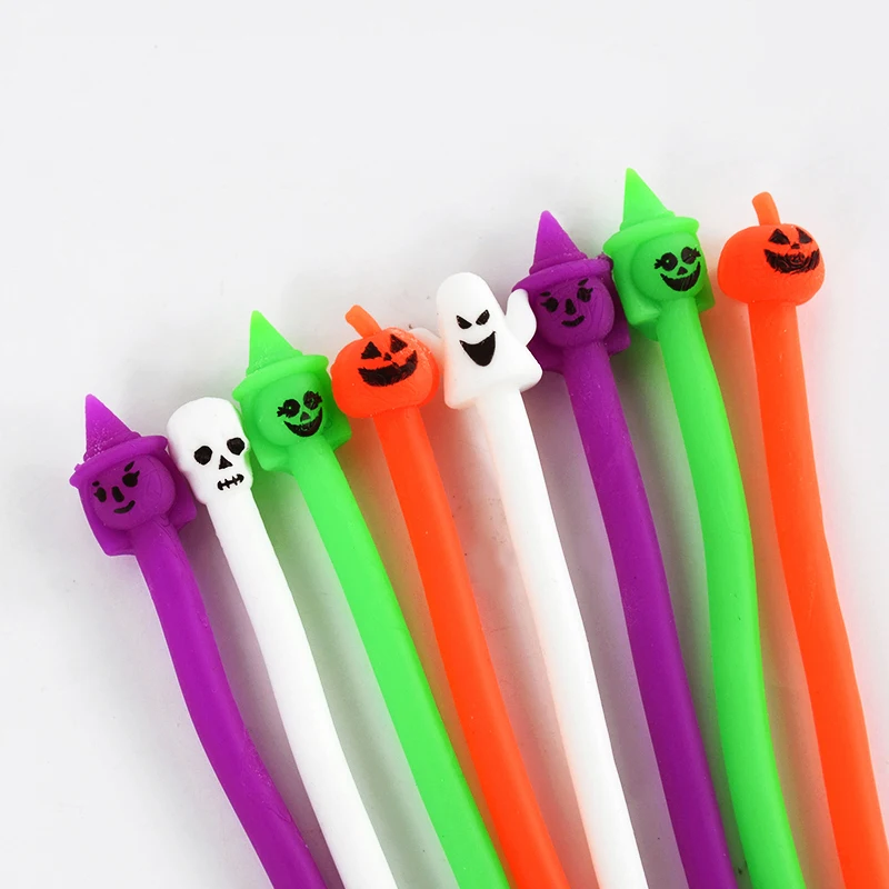 10Pcs Halloween Stretchy Strings Soft Bracelet Anti Stress Fidget Toys Kids Birthday Party Favors Gift Pinata Goodie Bag Filler