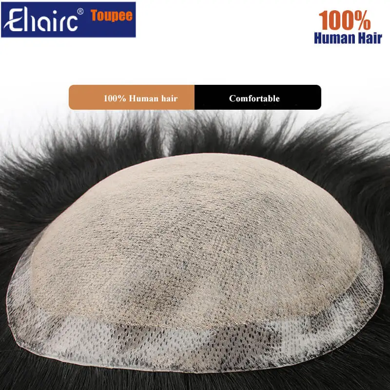 Men\'s capillary prothesis Silk Top Affordable Asia Male Hair Prosthesis Toupee Men Wigs For Men 100% natural Human Hair System