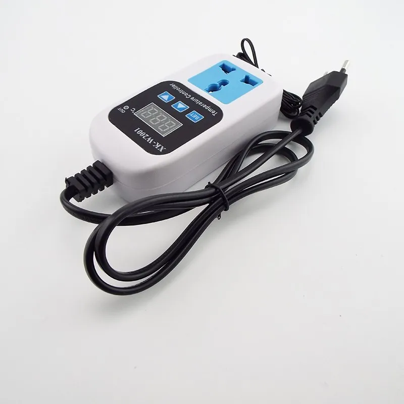 VKS-W2001 Electronic Temperature Control Socket Thermostat Fully Automatic Switch Adjustable Digital Display EU US Plug E2