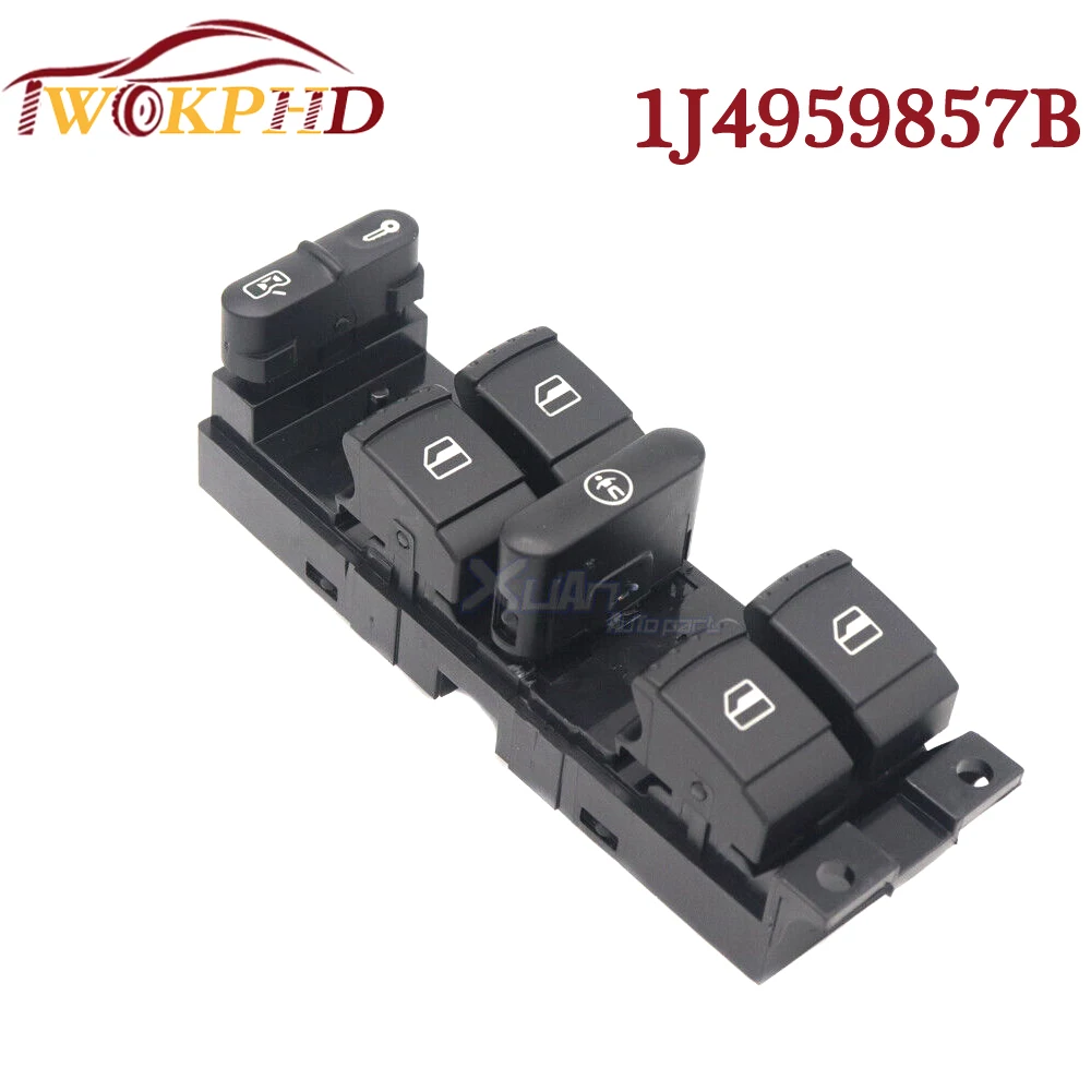 1J4959857B CAR Electric Master Power Window Control Switch Button For Audi A3 S3 A6 S6 Seat Toledo Leon For Volkswagen Jetta