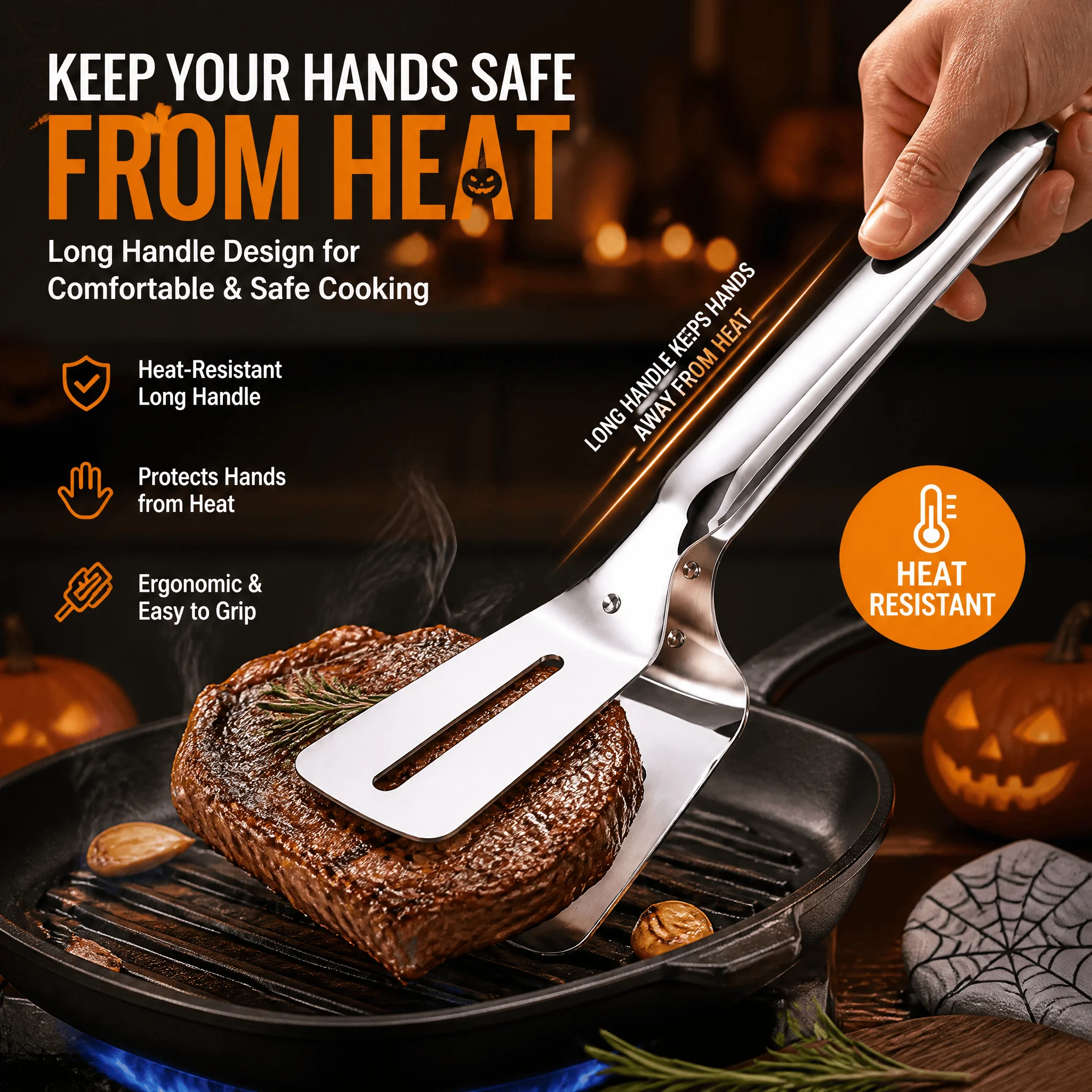 1 adet Cadılar Bayramı Paslanm - Offset Spatula Set incelemesi ve fiyatı