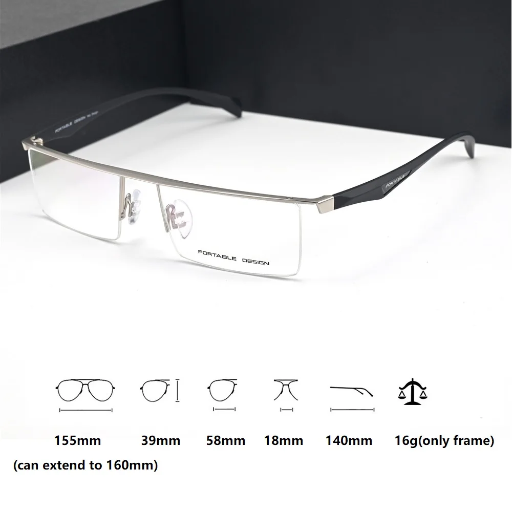 Rockjoy Oversized Brand Eyeglasses Frame Male Women 160mm Reading Glasses Men Anti Reflection Diopter Spectacles 0 +150 200 250