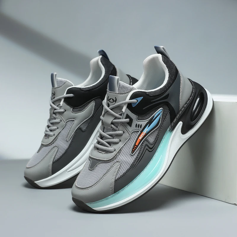 

Новая весенне-осенняя мужская спортивная обувь с дышащей сеткой, легкая повседневная обувь в корейском стиле с мягкой подошвой для бега