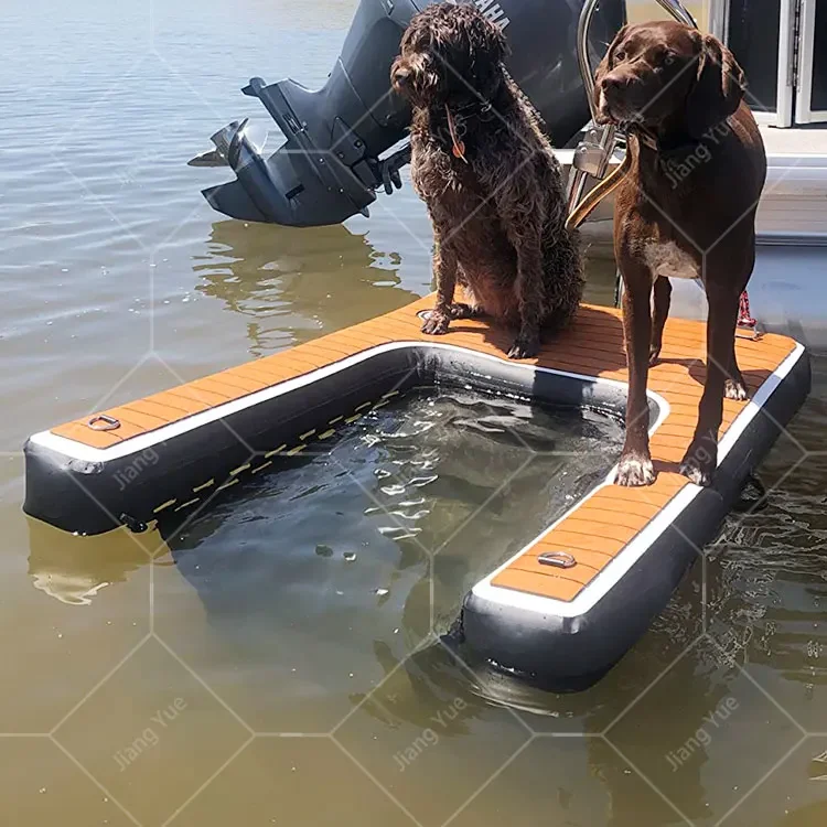 New design Drop Stitch Pet Dog Folding Ramp dog water ramp inflatable dog ramp for boat/pool/lake