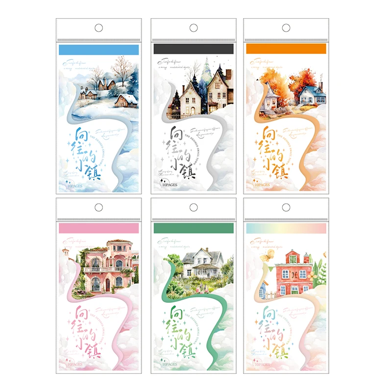 

Книга-наклейка, 10 листов/пакет, деревенский городской пейзаж, набор наклеек, справочник, канцелярские принадлежности, сделай сам, скрапбук ручной работы, дневник, высечка, наклейка