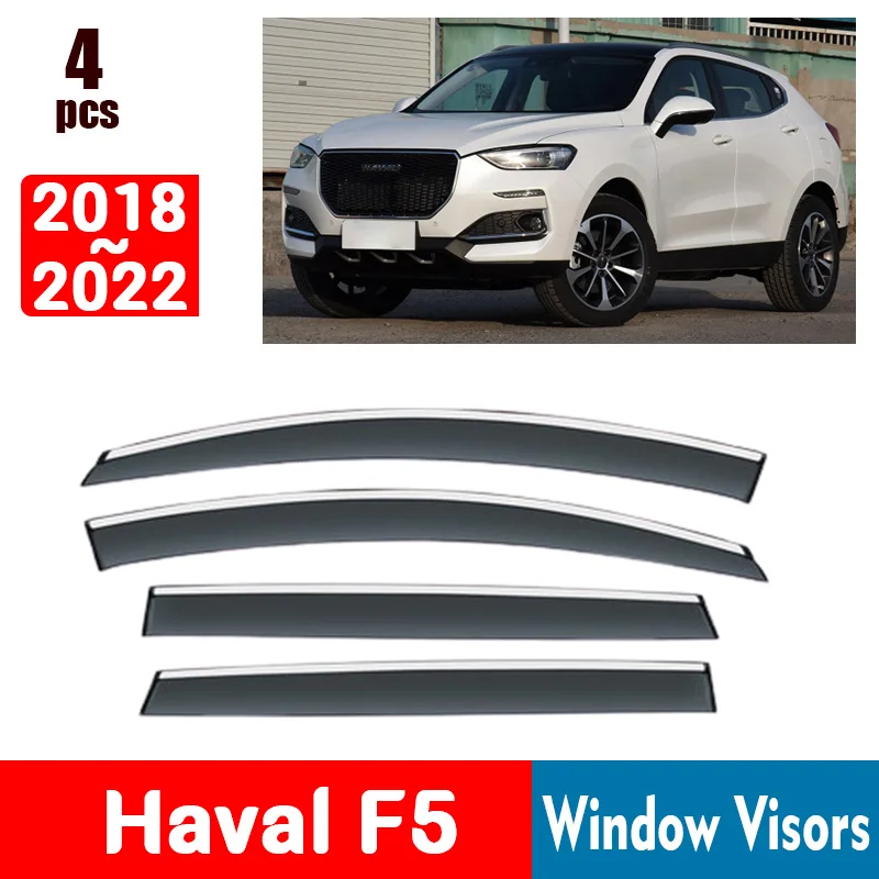 

FOR Haval F5 2018-2022 Window Visors Rain Guard Windows Rain Cover Deflector Awning Shield Vent Guard Shade Cover Trim